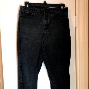 High Waist Black Jeans
